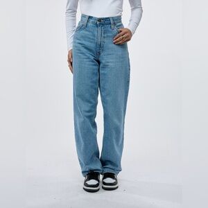 Levi's Light Blue High-Rise Straight Jeans